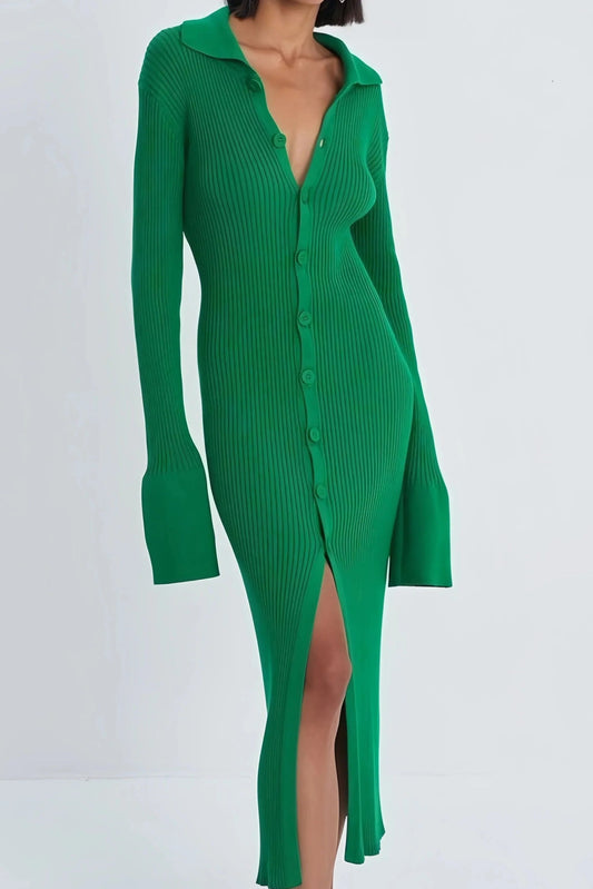 Robe Midi à Col en V pour Femme | Idéale pour les Événements ou les Sorties Quotidiennes