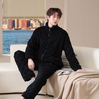 Pyjama Deux Pièces pour Homme avec Haut à Manches Longues et Pantalon | Idéal pour l’Automne et l’Hiver