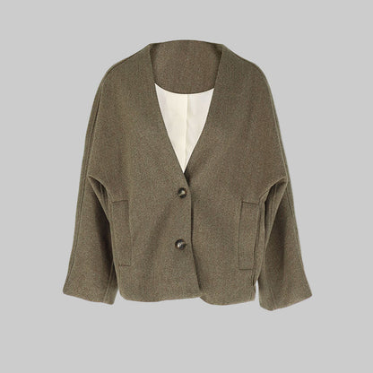 Manteau Long À Col En V Et Boutons pour Femme | Idéal pour La Mi-Saison