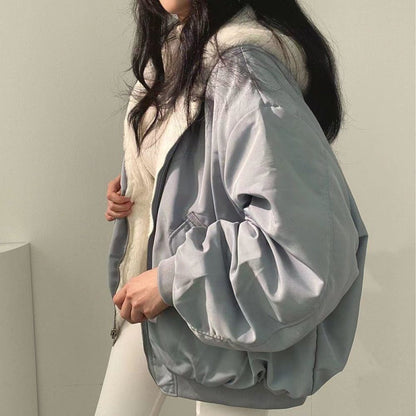 Manteau Matelassé à Capuche avec Fermeture Éclair et Design Double Face pour Femme | Idéal pour l’Hiver