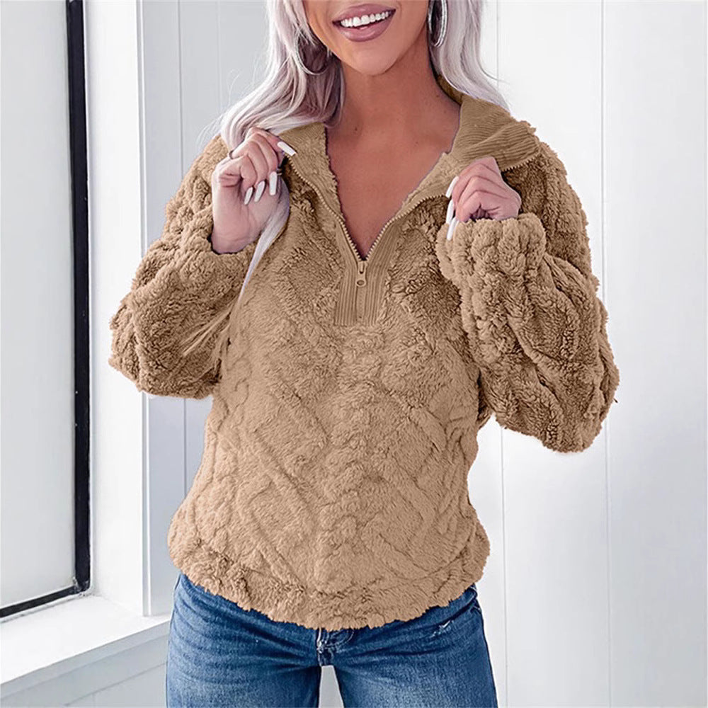 Pull zippé pour femmes