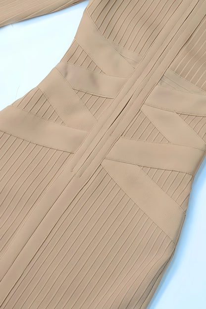 Robe Midi avec Col Montant et Coupe Ajustée pour Femmes | Idéale pour les Occasions Quotidiennes et Professionnelles