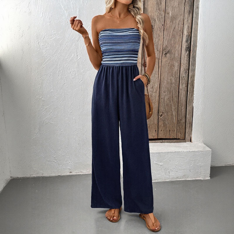 Combinaison Avec Haut Bandeau Et Coupe Large Pour Femmes | Idéal Pour Temps Chaud Ou Événements