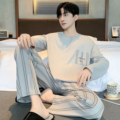 Pyjama Deux Pièces pour Garçon avec Haut à Manches Longues et Pantalon | Idéal pour le Printemps et l’Automne