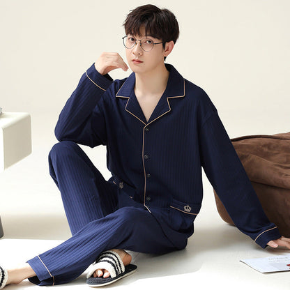 Pyjama pour Homme avec Haut à Manches Longues et Pantalon pour un Usage Quotidien | Idéal pour le Printemps et l’Automne