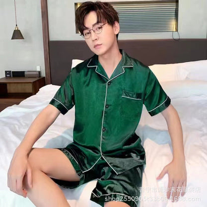 Pyjama d’Été pour Homme avec Haut à Manches Courtes et Pantalon | Idéal pour l’Été