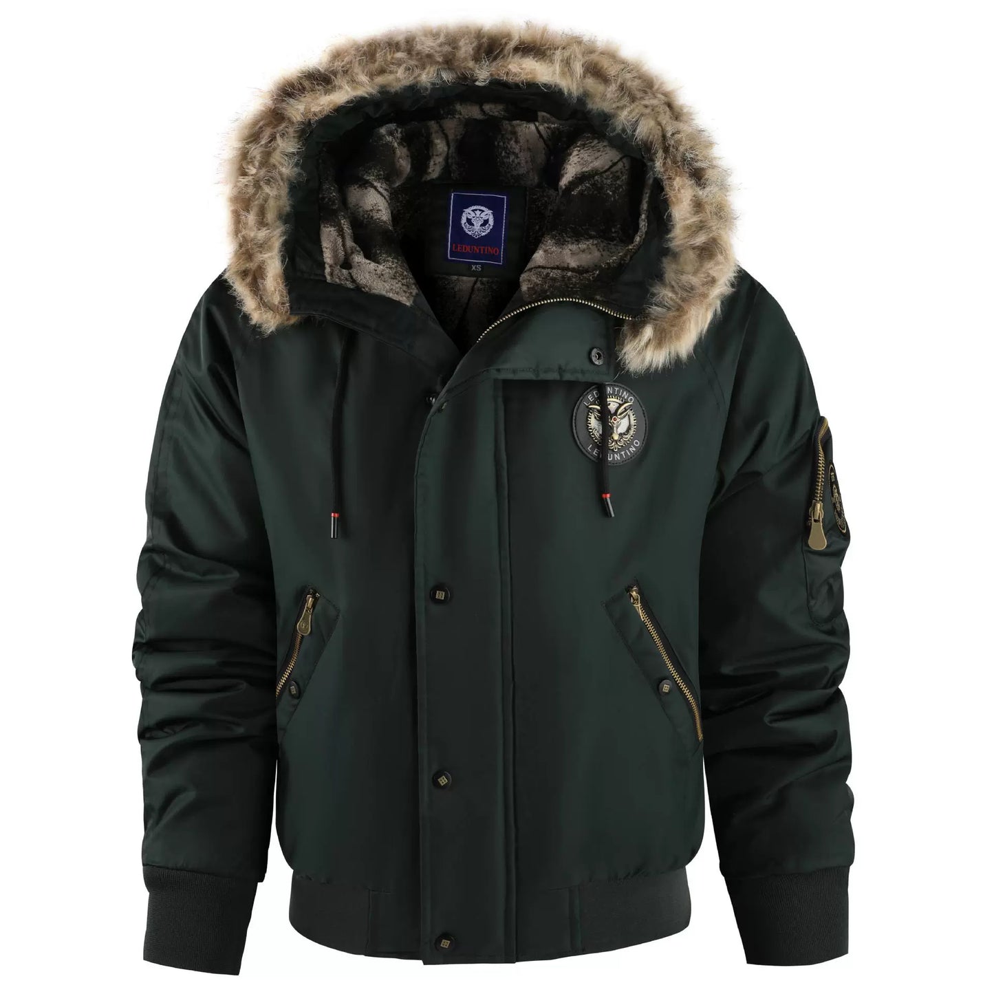 Blouson Bombardier à Capuche avec Fermeture Zippée pour Homme | Idéal pour l'Hiver