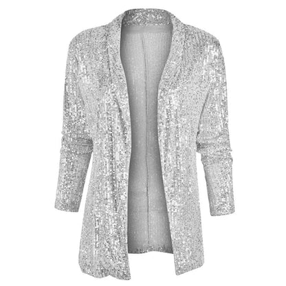 Manteau Blazer À Sequins Avec Coupe Structurée Pour Femme | Idéal Pour Événements En Soirée