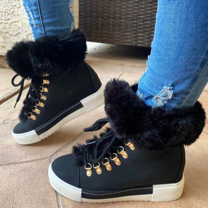Bottines Fourrées à Coupe Montante pour Femmes | Idéal pour la Saison Froide