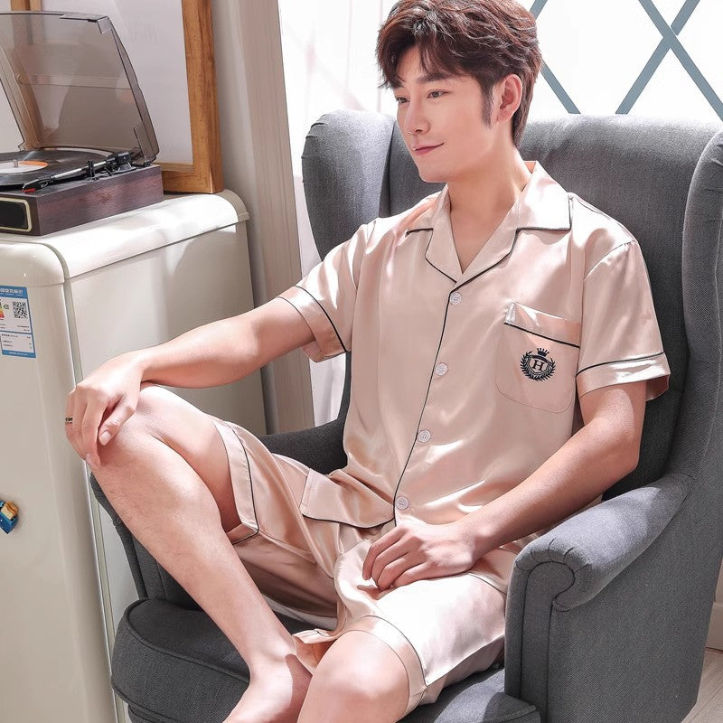 Pyjama d’Été pour Homme avec Haut à Manches Courtes et Pantalon | Idéal pour le Printemps et l’Été
