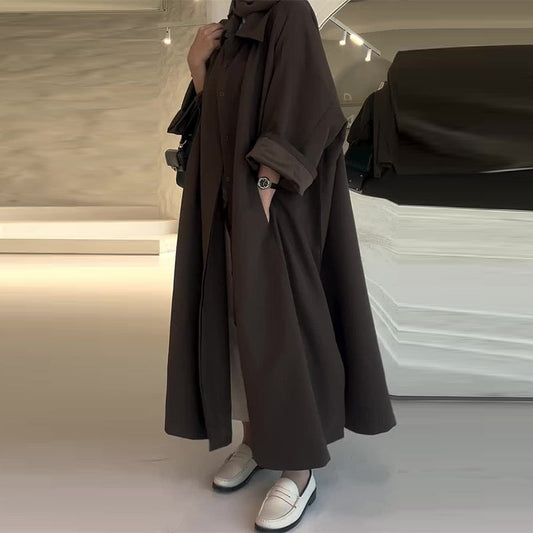 Manteau Long Oversize avec Coupe Droite pour Femmes | Idéal pour l’Hiver