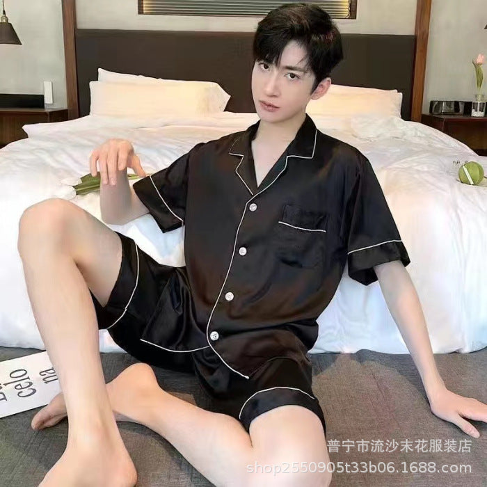 Pyjama d’Été pour Homme avec Haut à Manches Courtes et Pantalon | Idéal pour l’Été