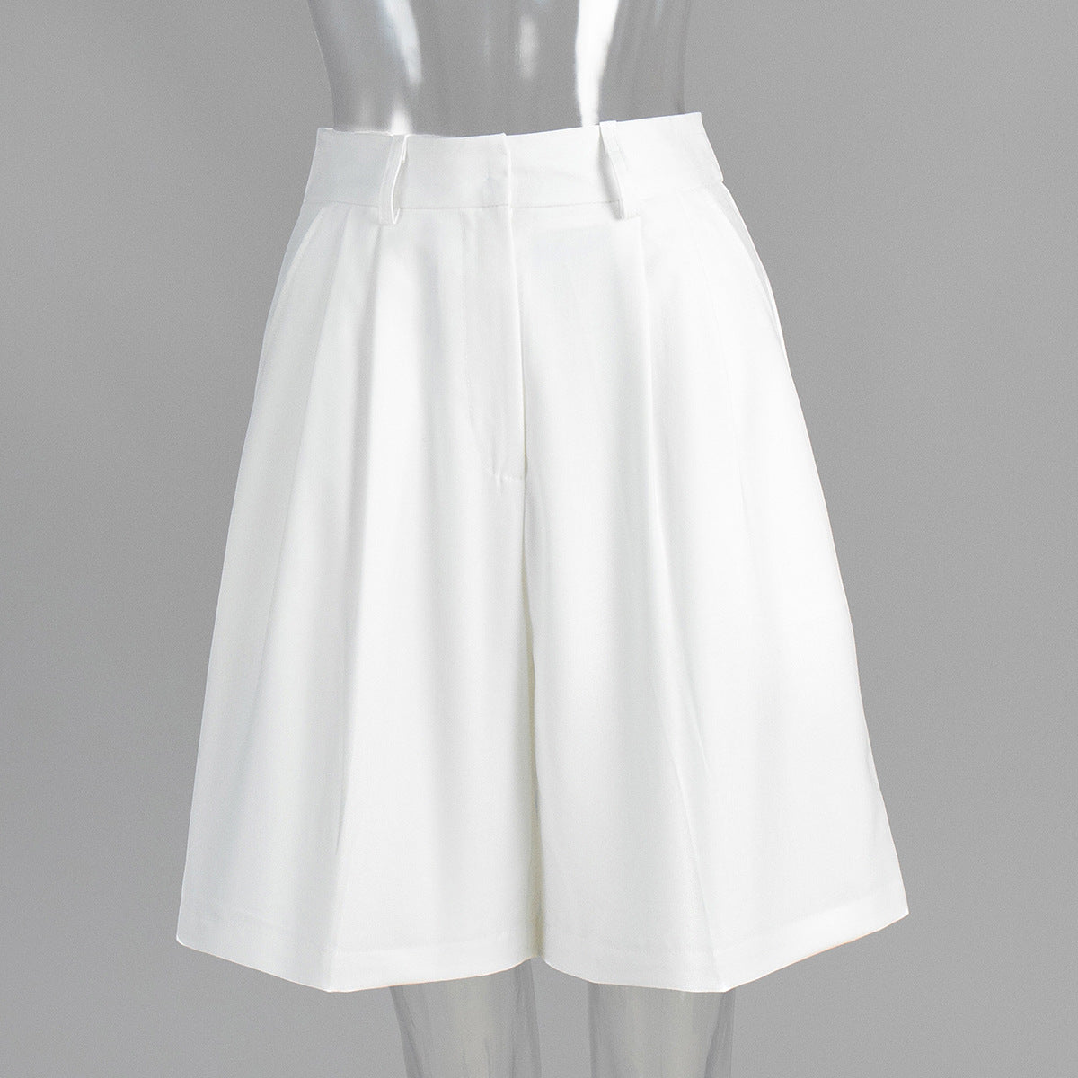 Short Taille Haute À Jambe Large Avec Fermeture À Boutons Pour Femme | Idéal Pour Le Printemps Et L’Été