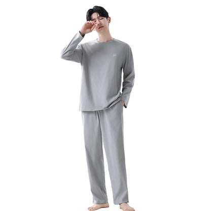 Pyjama pour Homme avec Haut à Manches Longues et Pantalon | Idéal pour un Usage Quotidien à la Maison