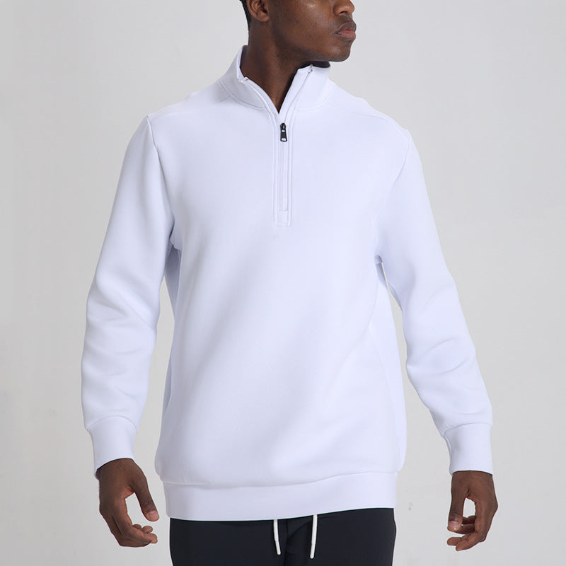 Sweatshirt à Demi-Zip avec Col Montant pour Hommes | Idéal pour le Sport en Saison Froide