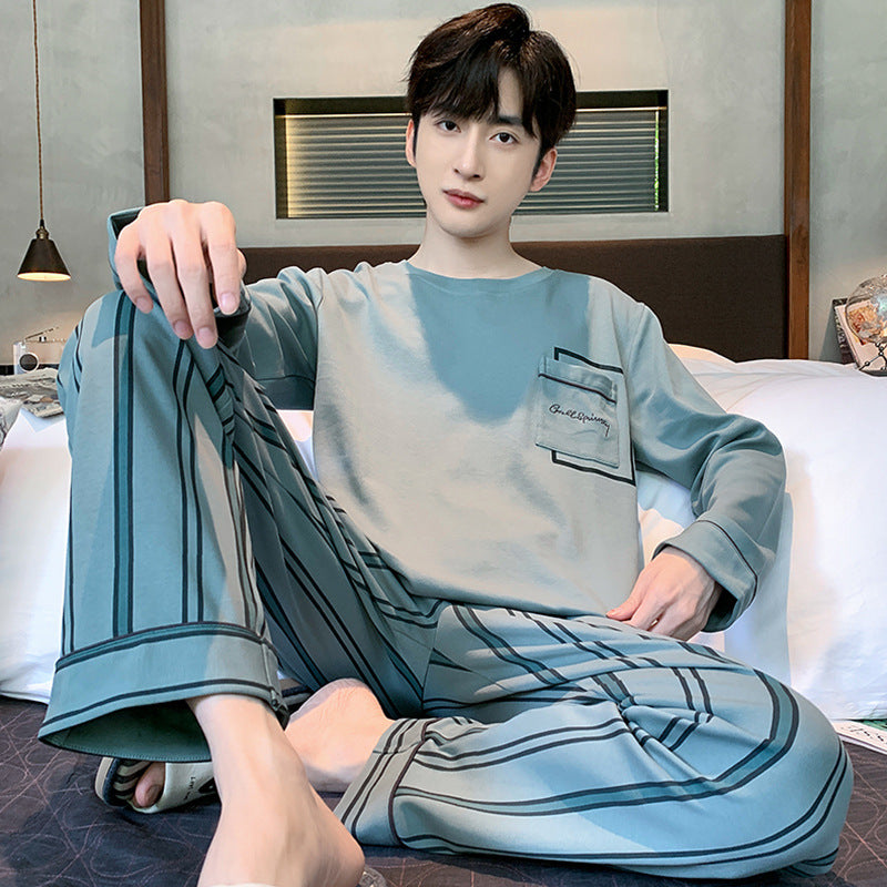 Pyjama pour Homme avec Haut à Manches Longues et Pantalon pour un Usage Polyvalent | Idéal pour l’Automne et l’Hiver