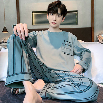 Pyjama pour Homme avec Haut à Manches Longues et Pantalon pour un Usage Polyvalent | Idéal pour l’Automne et l’Hiver