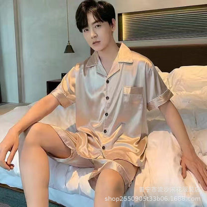 Pyjama d’Été pour Homme avec Haut à Manches Courtes et Pantalon | Idéal pour l’Été