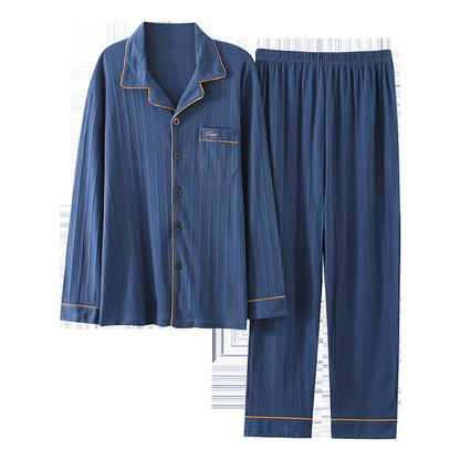 Pyjama Deux Pièces pour Homme avec Haut à Manches Longues et Pantalon | Idéal pour le Printemps et l’Automne