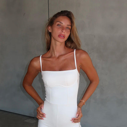 Combinaison Bodycon Sans Épaules Avec Coupe Ajustée Pour Femmes | Idéale Pour Été Et Événements