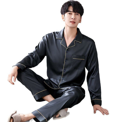 Pyjama Deux Pièces pour Homme avec Haut à Manches Longues et Pantalon | Idéal pour le Printemps et l’Été