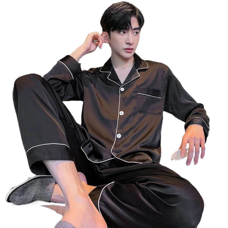 Pyjama Deux Pièces pour Homme avec Haut à Manches Longues et Pantalon | Idéal pour le Printemps et l'Automne