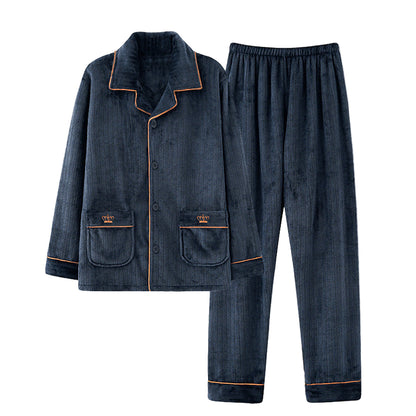 Pyjama pour Homme avec Haut à Manches Longues et Pantalon pour un Usage Intérieur | Idéal pour l’Automne et l’Hiver