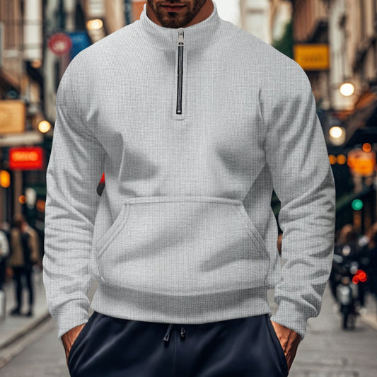 Sweat À Demi‑Zip Avec Poche Kangourou Pour Homme | Idéal Pour Une Utilisation Quotidienne