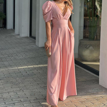 Combinaison Avec Manches Bouffantes Et Décolleté En V Pour Femmes | Idéale Pour Les Occasions Spéciales