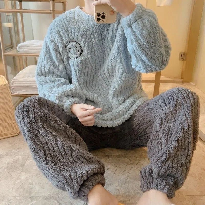 Pyjama pour Homme avec Haut à Manches Longues et Pantalon pour l’Intérieur | Idéal pour l’Hiver