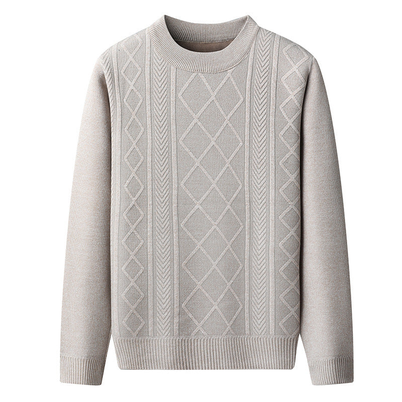 Pull À Col Rond Avec Motif Torsadé Pour Homme | Idéal Pour Les Saisons Automne-Hiver