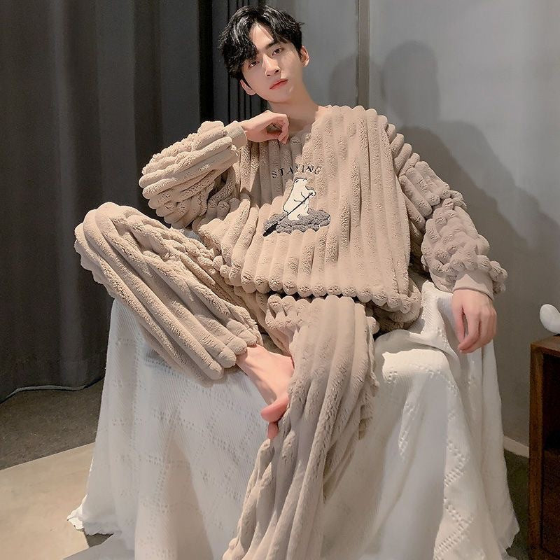 Pyjama pour Homme avec Haut à Manches Longues et Pantalon pour l’Intérieur | Idéal pour l’Hiver