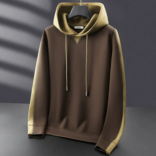 Sweat à Capuche avec Panneaux Bicolores et Cordon de Serrage pour Homme | Idéal pour le Printemps et l’Automne