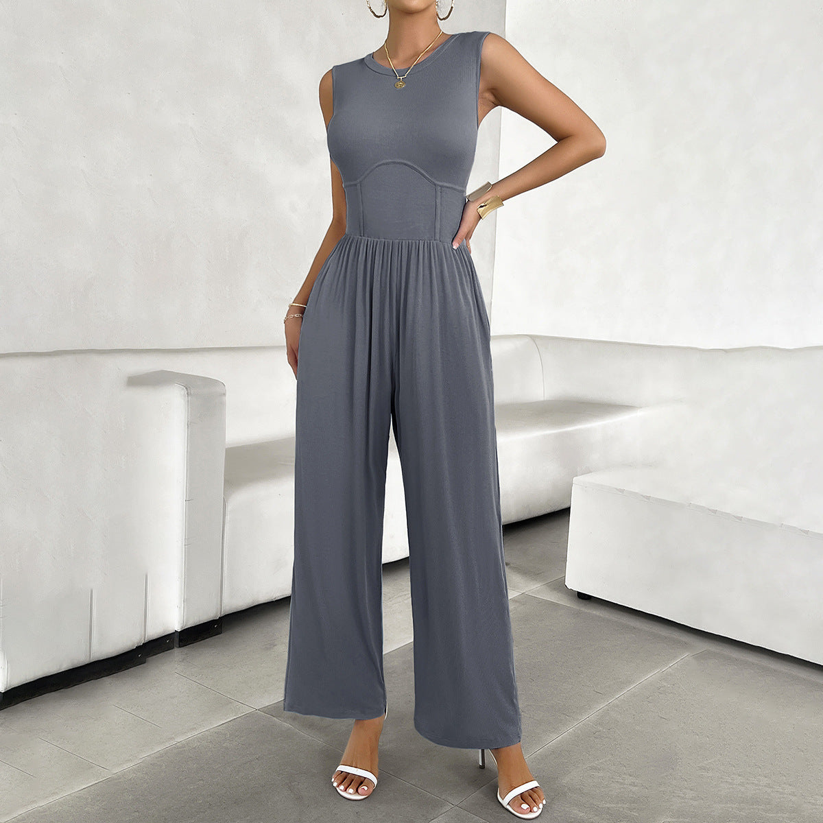 Combinaison Sans Manches Avec Jambes Larges Pour Femmes | Idéale Pour Une Utilisation De Jour Et En Soirée