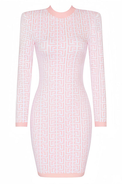 Robe Maille à Manches Longues avec Motif Imprimé pour Femme | Idéale pour le Quotidien ou les Occasions Spéciales