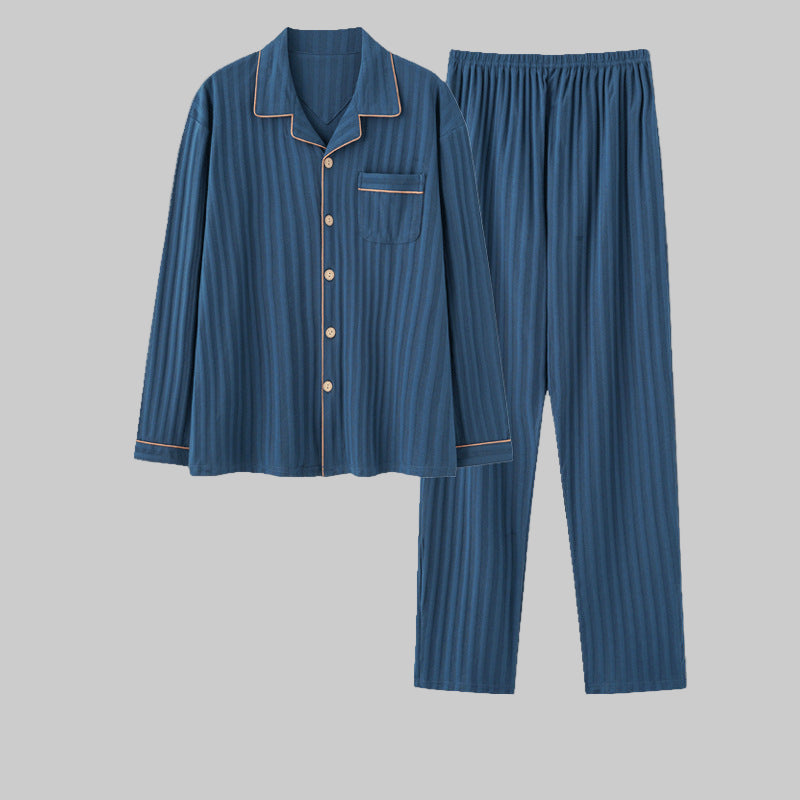 Pyjama pour Homme avec Haut à Manches Longues et Pantalon pour un Usage Domestique | Idéal pour le Printemps, l’Automne et l’Hiver Léger