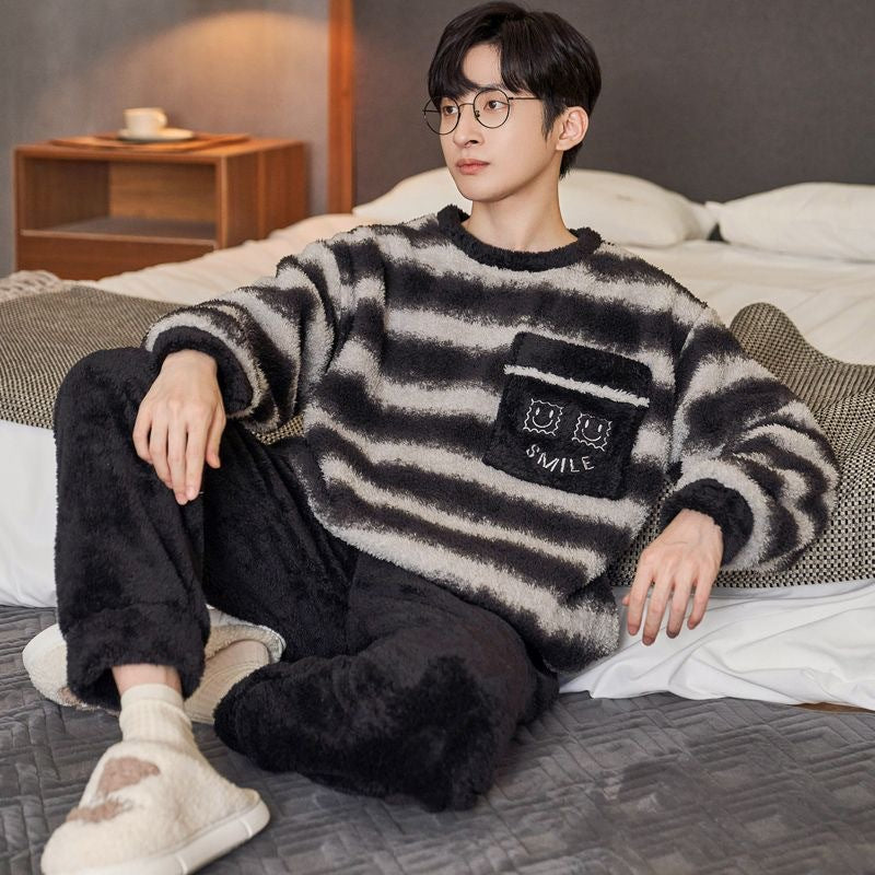Pyjama pour Homme avec Haut à Manches Longues et Pantalon pour l’Intérieur | Idéal pour l’Hiver