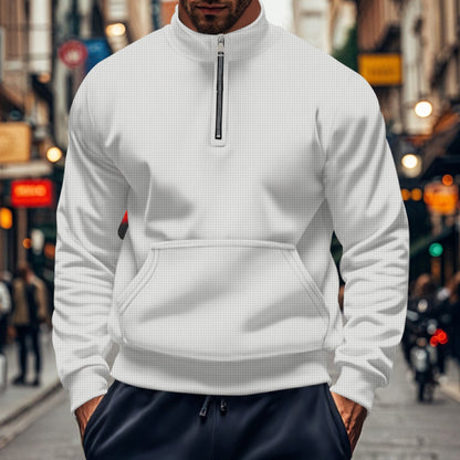 Sweat À Demi‑Zip Avec Poche Kangourou Pour Homme | Idéal Pour Une Utilisation Quotidienne
