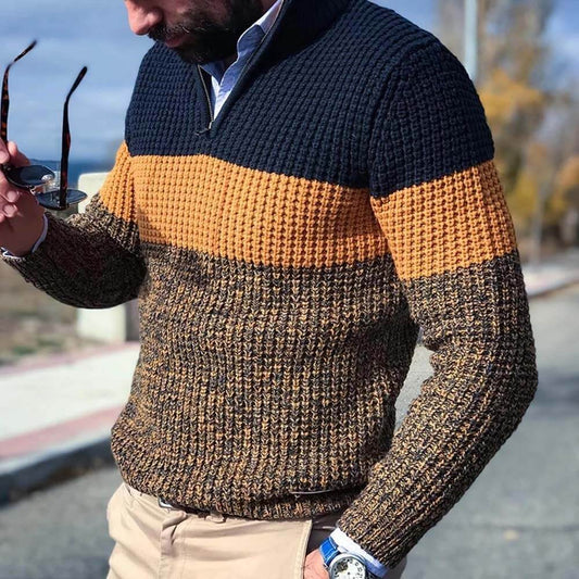 Pull Tricoté Uni pour Hommes avec Coupe Décontractée | Idéal pour l’Automne et l’Hiver