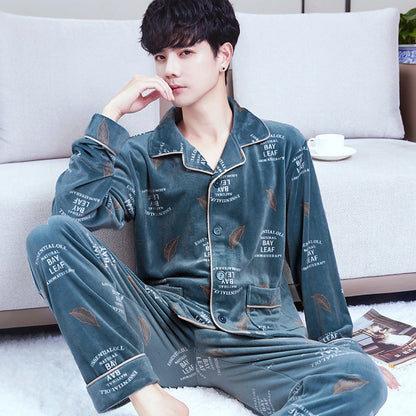 Pyjama Deux Pièces pour Homme avec Haut à Manches Longues et Pantalon | Idéal pour l’Automne et l’Hiver