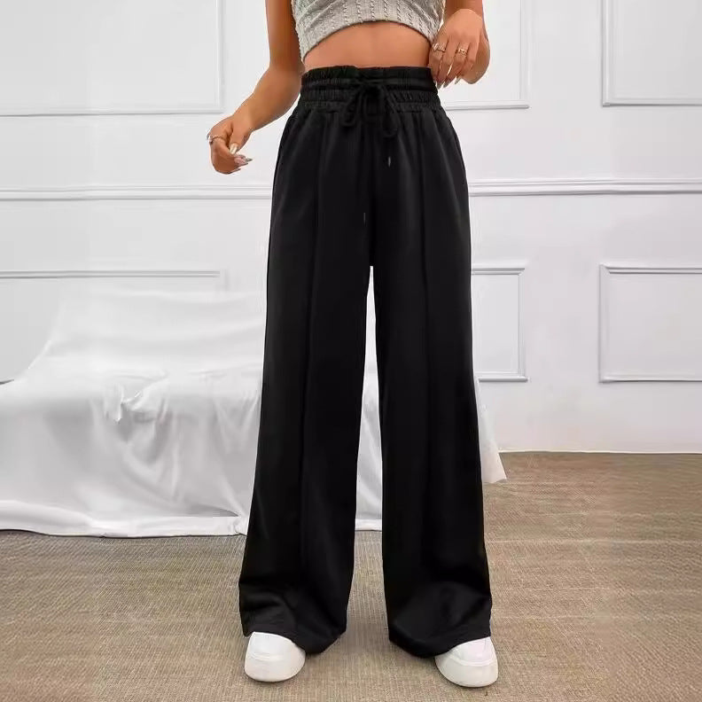 Pantalon Large avec Taille Élastique et Coupe Décontractée pour Femme | Idéal pour Quotidien et Activités