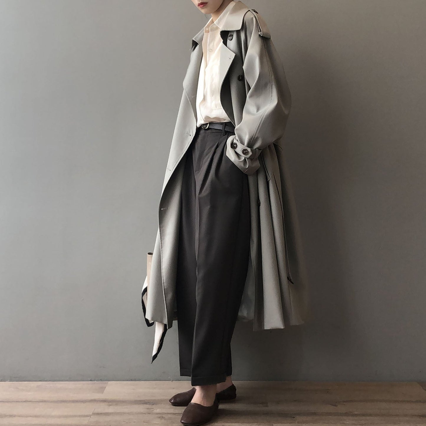 Trench-Coat À Double Boutonnage Avec Coupe Structurée Pour Femme | Idéal Pour La Mi-Saison Et Les Déplacements Quotidiens