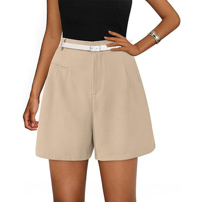 Short Taille Haute Avec Ceinture Et Poches Pour Femmes | Idéal Pour L’été