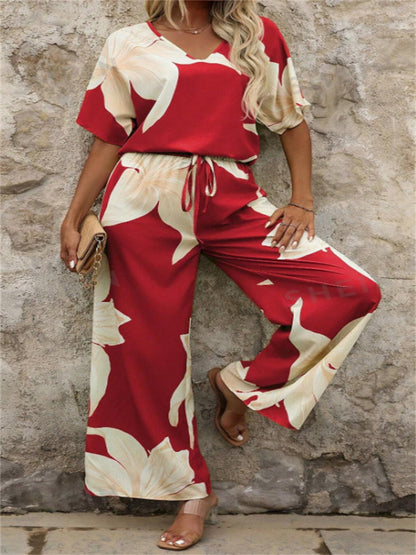 Combinaison Avec Imprimé Floral Et Taille Élastique Pour Femme | Idéal Pour Journées Chaudes