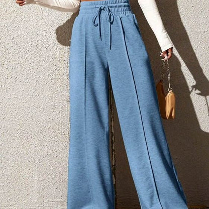 Pantalon Large avec Taille Élastique et Coupe Décontractée pour Femme | Idéal pour Quotidien et Activités