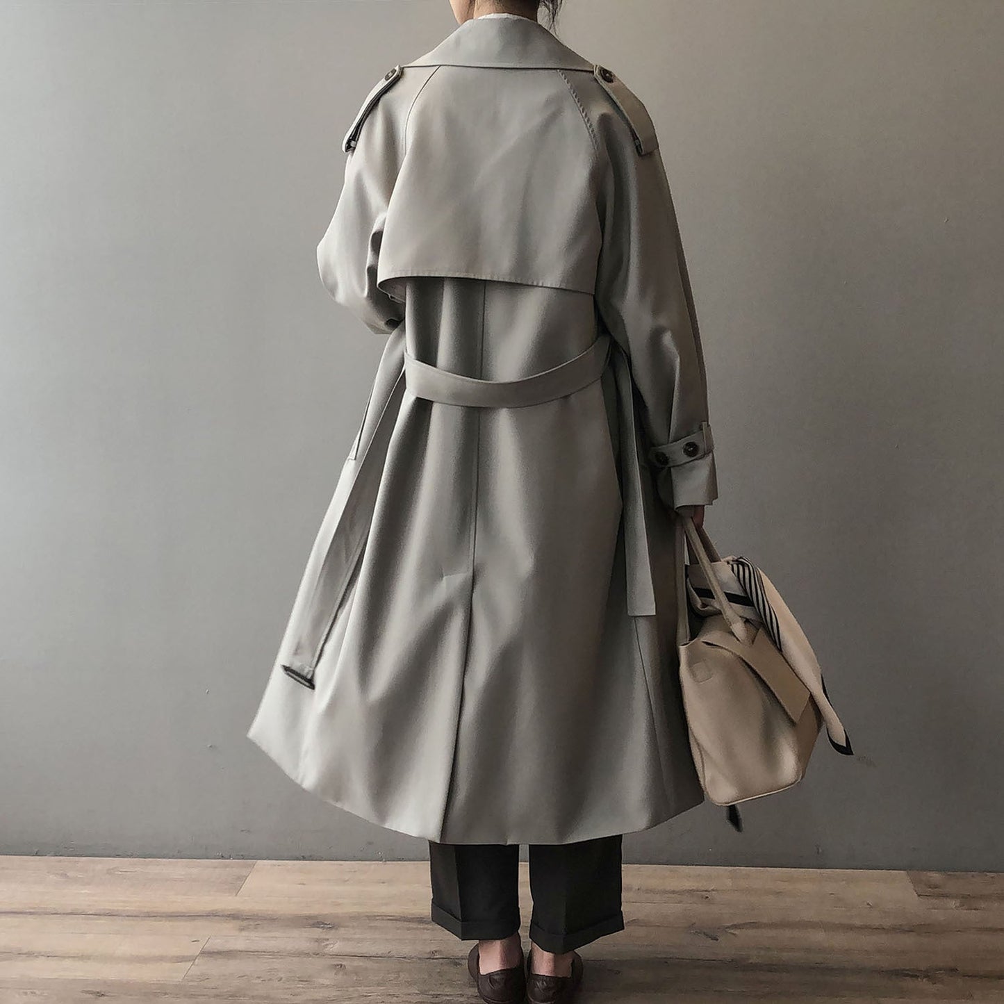 Trench-Coat À Double Boutonnage Avec Coupe Structurée Pour Femme | Idéal Pour La Mi-Saison Et Les Déplacements Quotidiens