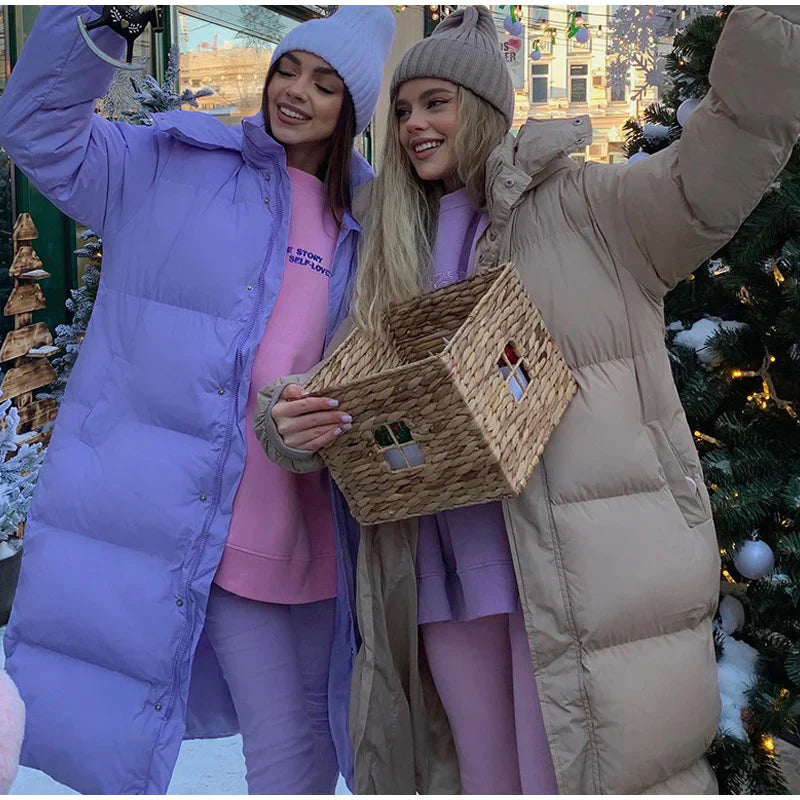 Veste D’Hiver Longue Matelassée avec Doublure pour Femme | Idéale pour Temps Froid