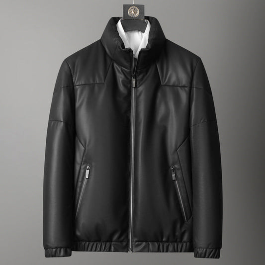 Blouson Matelassé à Manches Longues avec Col Montant pour Hommes | Idéal pour l’Hiver