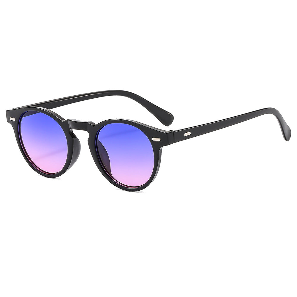 Lunettes De Soleil Rondes À Monture Semi-Transparente Pour Homme | Idéal Pour Usage Quotidien En Extérieur