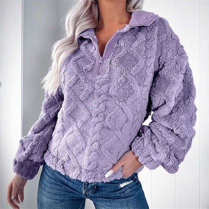 Pull zippé pour femmes